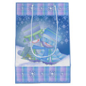 Schattigee Kerstwinter Blues Medium Cadeauzakje (Achterkant)