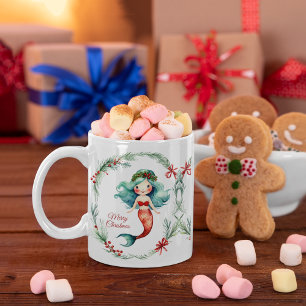 Schattigee kerstzeemeermin koffiemok