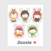 Schattigee Kevers en Bug Kinder Sticker (Vel)