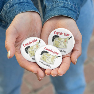 Schattigee Kids Verjaardag Party Pirate Favoriet C Ronde Button 7,6 Cm