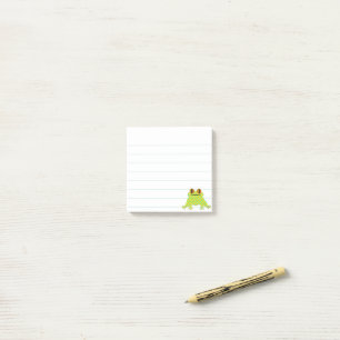 Schattigee kikker 3 x 3 gevoerd Custom Post-it® Notes