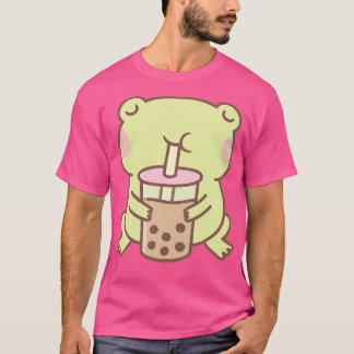 Schattigee kikker Drink Boba Bubble Tea T-shirt
