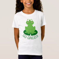 Schattigee kikker "Go Green" Shirt