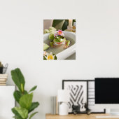 Schattigee kikker, leuke badkamer kunst, cadeau id poster (Thuiskantoor)