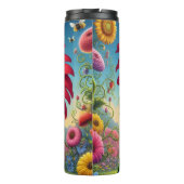 Schattigee kikker met bloem thermosbeker (Achterkant)