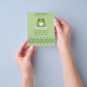 Schattigee kikker scheur van strips flyer (Hand)