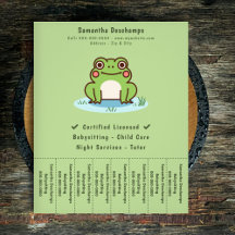 Schattigee kikker scheur van strips flyer