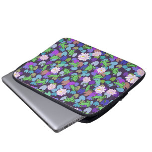 Schattigee kikkerkunst voor kinderen blauw groen r laptop sleeve