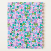 Schattigee kikkerkunstplanner met roze achtergrond planner (Achterkant)