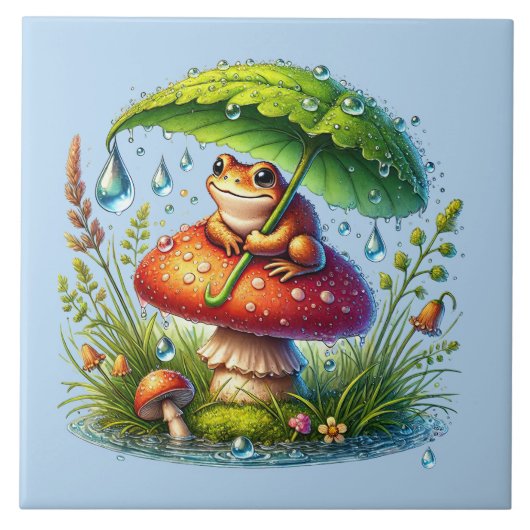 Schattigee kikkerliefhebbers tegeltje (Voorkant)