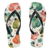 Schattigee kikkers flopflop teenslippers (Voetbed)