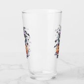 Schattigee Kind heks zittend op een pompoen - "Wit Glas (Links)