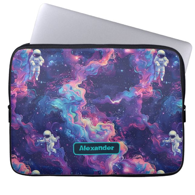 Schattigee Kinder astronaut Custom Laptop Sleeve (Voorkant)