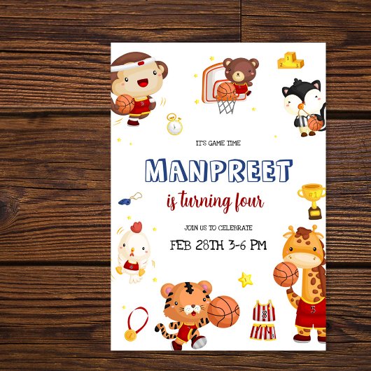 Schattigee Kinder basketbal Kaart