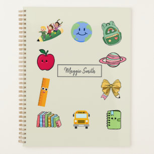 Schattigee Kinder Cartoon School Herinneringen Per Planner