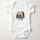 Schattigee Kinder Chicago Skyline Romper (Voorkant)