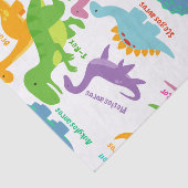 Schattigee Kinder dinosaurussen en namen Tissuepapier (Detail)