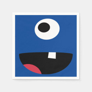 Schattigee Kinder Gekke Monster Face Monsters Part Servetten