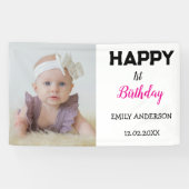 Schattigee Kinder Gepersonaliseerde Foto Age Verja Spandoek (Horizontaal)