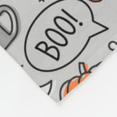 Schattigee Kinder Halloween Doodle Pattern Fleece Deken (Hoek)