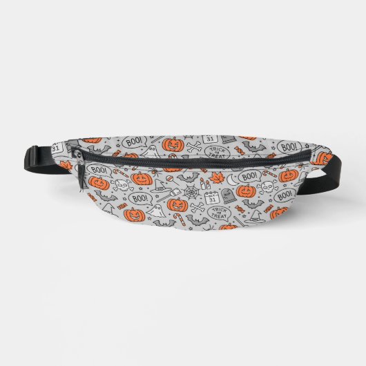 Schattigee Kinder Halloween Doodle Pattern Heuptasje (Voorkant)
