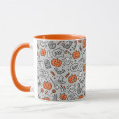 Schattigee Kinder Halloween Doodle Pattern Mok (Links)