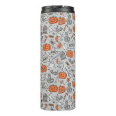 Schattigee Kinder Halloween Doodle Pattern Thermosbeker (Achterkant)