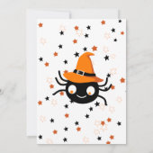 Schattigee Kinder Halloween Party Zwart Sinaasappe Kaart (Achterkant)