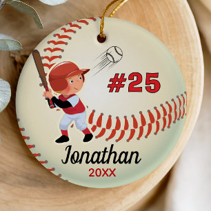 Schattigee kinder honkbal sport team boy atleet keramisch ornament