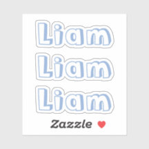 Schattigee Kinder Jongen Baby Blauwe Naam Sticker