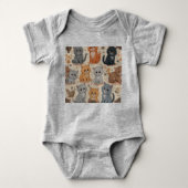 Schattigee kinder kattenbodysuits romper (Voorkant)