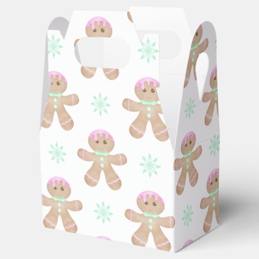 Schattigee Kinder Kerst Gingerbread Cookie Pattern Bedankdoosjes (Geopend)