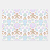 Schattigee Kinder Kerst Gingerbread Cookie Pattern Inpakpapier Vel (Voorkant 2)