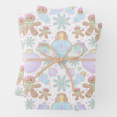 Schattigee Kinder Kerst Gingerbread Cookie Pattern Inpakpapier Vel (In situ)