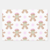 Schattigee Kinder Kerst Gingerbread Cookie Pattern Inpakpapier Vel (Voorkant)