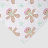 Schattigee Kinder Kerst Gingerbread Cookie Pattern Tissuepapier (Detail)