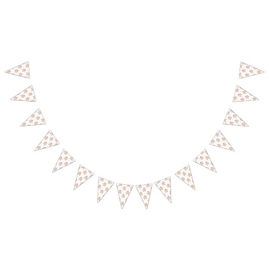 Schattigee Kinder Kerst Gingerbread Cookie Pattern Vlaggetjes (Alle)