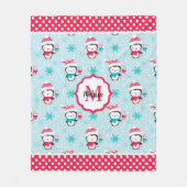 Schattigee Kinder kerstpinguïn Fleece Deken (Voorkant)