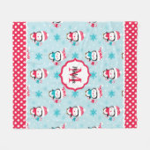 Schattigee Kinder kerstpinguïn Fleece Deken (Voorkant (Horizontaal))