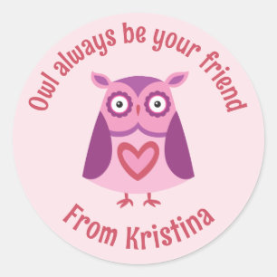 Schattigee Kinder klaslokaal Valentijnsdag Sticker
