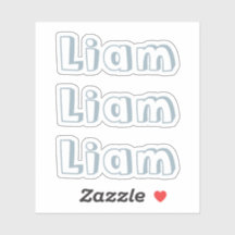 Schattigee Kinder leisteen blauw naam Sticker