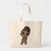 Schattigee Kinder Mode Delight - Tiger print jumps Grote Tote Bag (Voorkant)