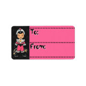 Schattigee Kinder Retro Astronaut-Pink_To-From Lab Etiket (Voorkant)