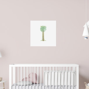 Schattigee Kinder TROPISCHE BOOM Monogram I Kweker Poster