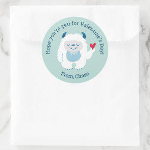 Schattigee Kinder Valentijn Classic Ronde Sticker