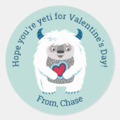 Schattigee Kinder Valentijn Classic Ronde Sticker (Voorkant)