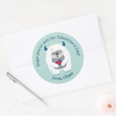 Schattigee Kinder Valentijn Classic Ronde Sticker (Envelop)