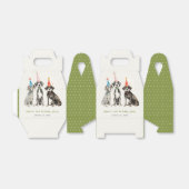 Schattigee Kinder Waterverf Pawty Dog Verjaardagsf Bedankdoosjes (Uitgevouwen)