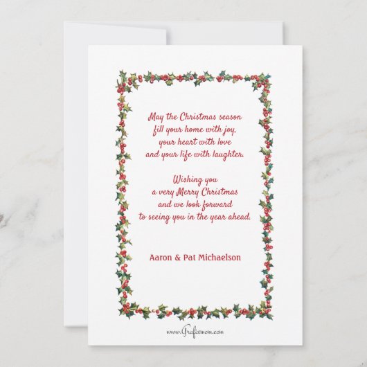 Schattigee Kinderen en Sneeuwman Feestdagenkaart (Achterkant)