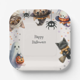 Schattigee kinderen Halloween Party Papieren Bordje